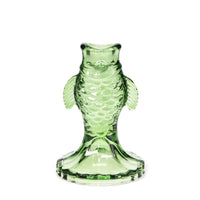 Glass Candlestick - Green Fish