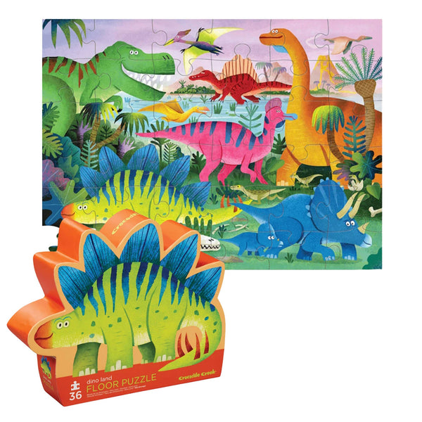 Crocodile Creek Dino Land 36 Piece Jigsaw Floor Puzzle
