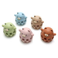 Silicone Motor Skills Bear Ball - Rust