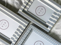 Sky & Scarlet Tailor Stripe Frame: 10x8in (7x5in)