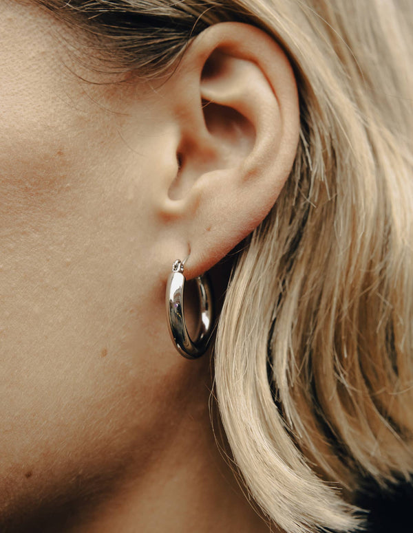 Classic Hoop Earrings - Silver