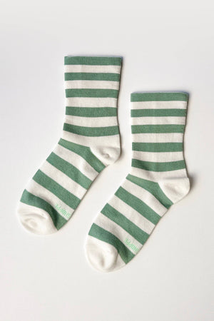Wide Wally Socks - Wide / Matcha Stripe