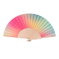 Hand Fan - Pink and Green Gradient
