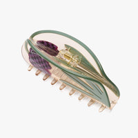 Fritillaria Tulip Checkered Flower Large Acetate Claw Clip