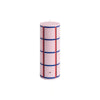 Column Candle - Medium - Light Pink, Red, Bordeaux and Dark Blue