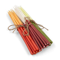 Thin Taper Candles in Guardsman Red and Pearl - Set of 66