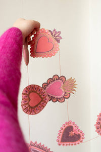 Sweet Hearts Sewn Garland