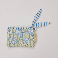 Zipped Pouch - Set of 2 - Floral Indigo