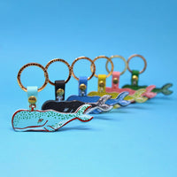 Humpback Whale Key Fob - Turquoise