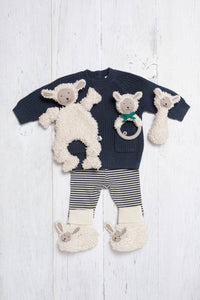 Cotton Knit Baby Slipper Socks: Sheep