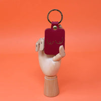 Ark Colour Design - Boob Leather Key Fob: Coral