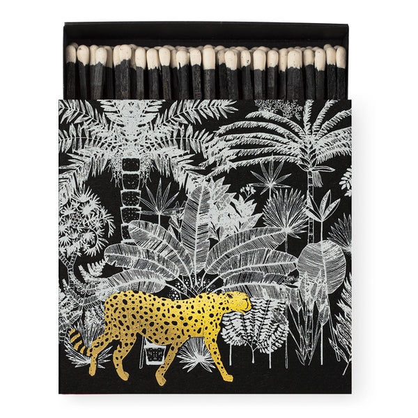 Black Cheetah in Jungle Square Matchboxes