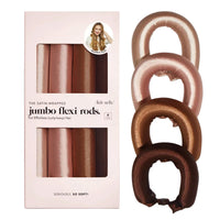 Satin Jumbo Flexi Rods 4pc Set- Rosewood