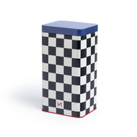 Airtight Tin Storage Container: Check Navy