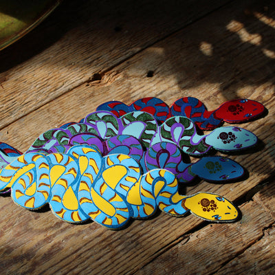 Snake Bookmark - Dark Red