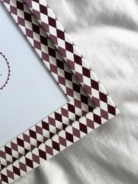 Burgundy & Blush Harlequin Frame: 8x6in (6x4in)