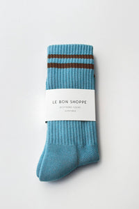 Extended Boyfriend Socks - Powder Blue