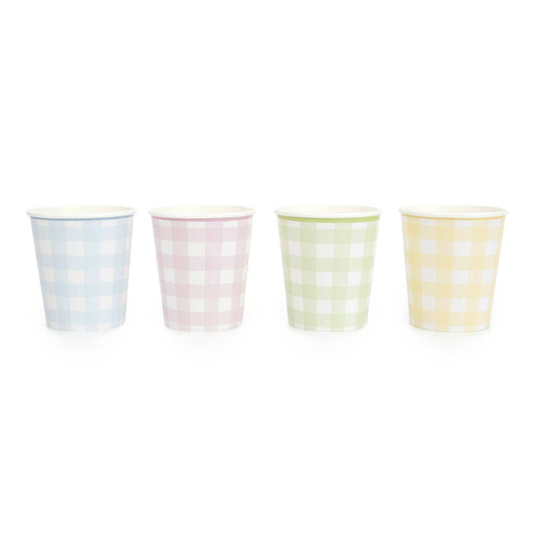 Pastel Assorted Colours Cups - Set of 8