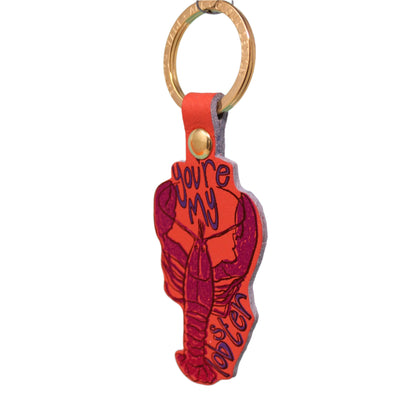 You're My Lobster Key Fob - Coral