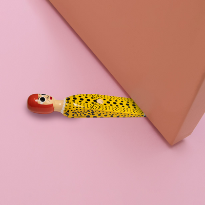 Wedgie Door Stopper - Yayoy - Yellow Polka Outfit
