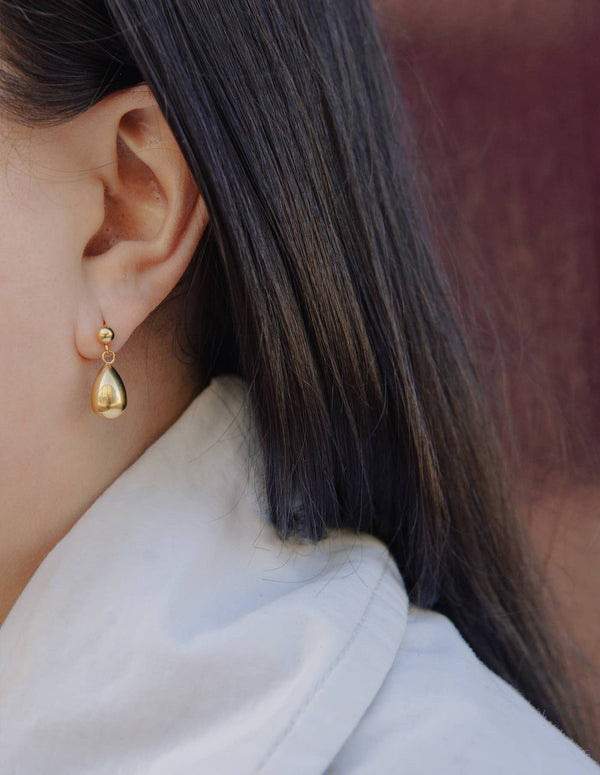 Teardrop Earrings - Gold