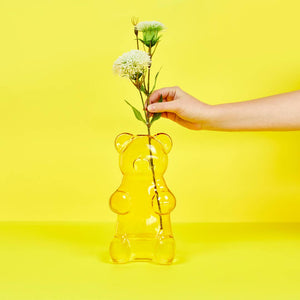 Balvi Yummy Bear Glass Vase Yellow Vase