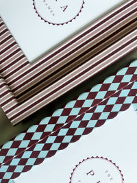 Burgundy & Blue Harlequin Frame: 10x8in (7x5in)