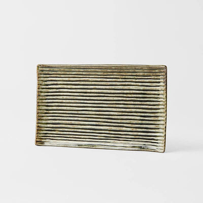Sushi Plate Green Contour Glaze 24cm