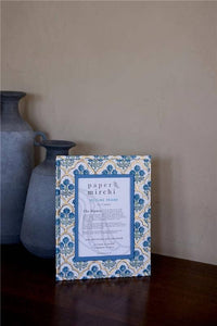 Block Printed Picture Frame (5X7) - Trellis Indigo