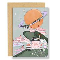 Eat the Moon - Into the sunset wedding day card