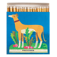 Whippet and Radishes Matches - Square Matchboxes