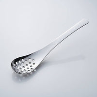 Tsubame Mirror Polished Stainless Steel Slotted Renge Spoon 18cm