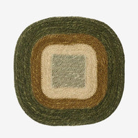 Madam Stoltz - Square Seagrass Placemat (Khaki Mix)