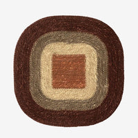 Madam Stoltz - Square Seagrass Placemat (Taupe Mix)
