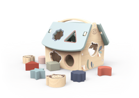 Wooden House Shape Sorter with 8 Blocks