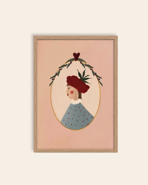 Queen of the Rodeo - Giclee Art Print - Raspberry: A3