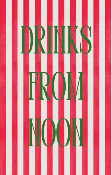 Drinks from Noon - Tennis Set Linen Teatowel 