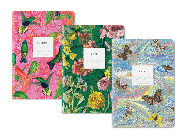 Kaleido Stitched Notebooks - Lined - Set of 3