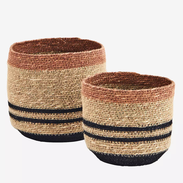 Madam Stoltz - Seagrass Basket - Sandstone - Medium