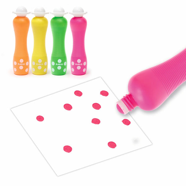 Djeco Large Dot Markers - Neon
