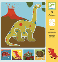 Djeco -  Dinosaurs stencil Pochoirs