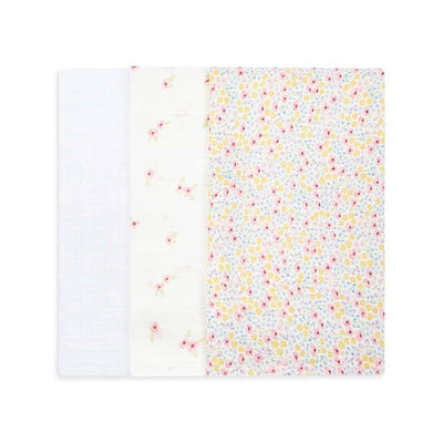 Avery Row - Muslin Squares, Set of 3 - Wildflower Garden