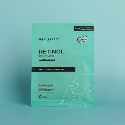 RETINOL Renewing Facial Sheet Mask  - 100% Biodegradable