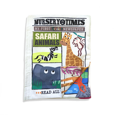 Nursery Times Crinkly Newspaper - Safari Animals