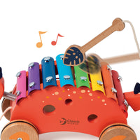 Classic World Wooden Dinosaur Xylophone and Pull Along