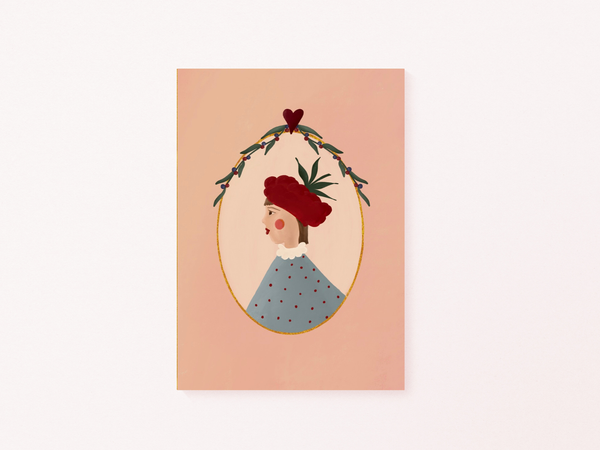 Queen of the Rodeo - Giclee Art Print - Raspberry: A3