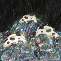 Black and White Matte Acetate Puppy Dog Hair Claw Accessory