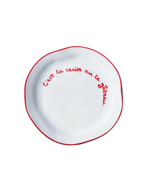 Statement Plate - 'C'est la cerise sur le gateau'