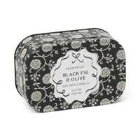 Cherie Printed Tin Candle - Black Fig & Olive