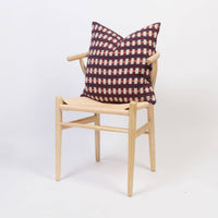 Cotton Woven Cushion Cover: Hila Burgundy